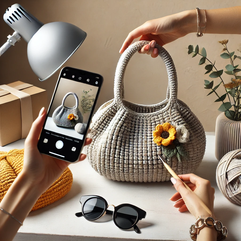 fotografía de productos para crochet