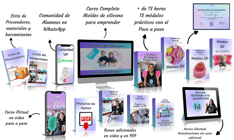moldes de silicona para emprender